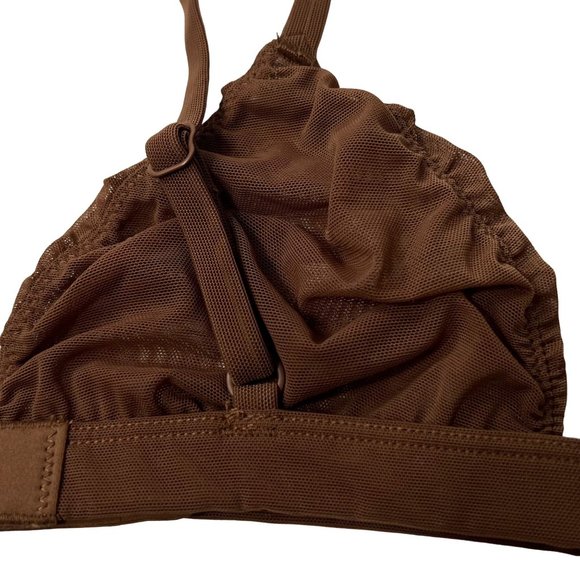 SKIMS Mesh Triangle Bralette Jasper XS - Picture 6 of 10